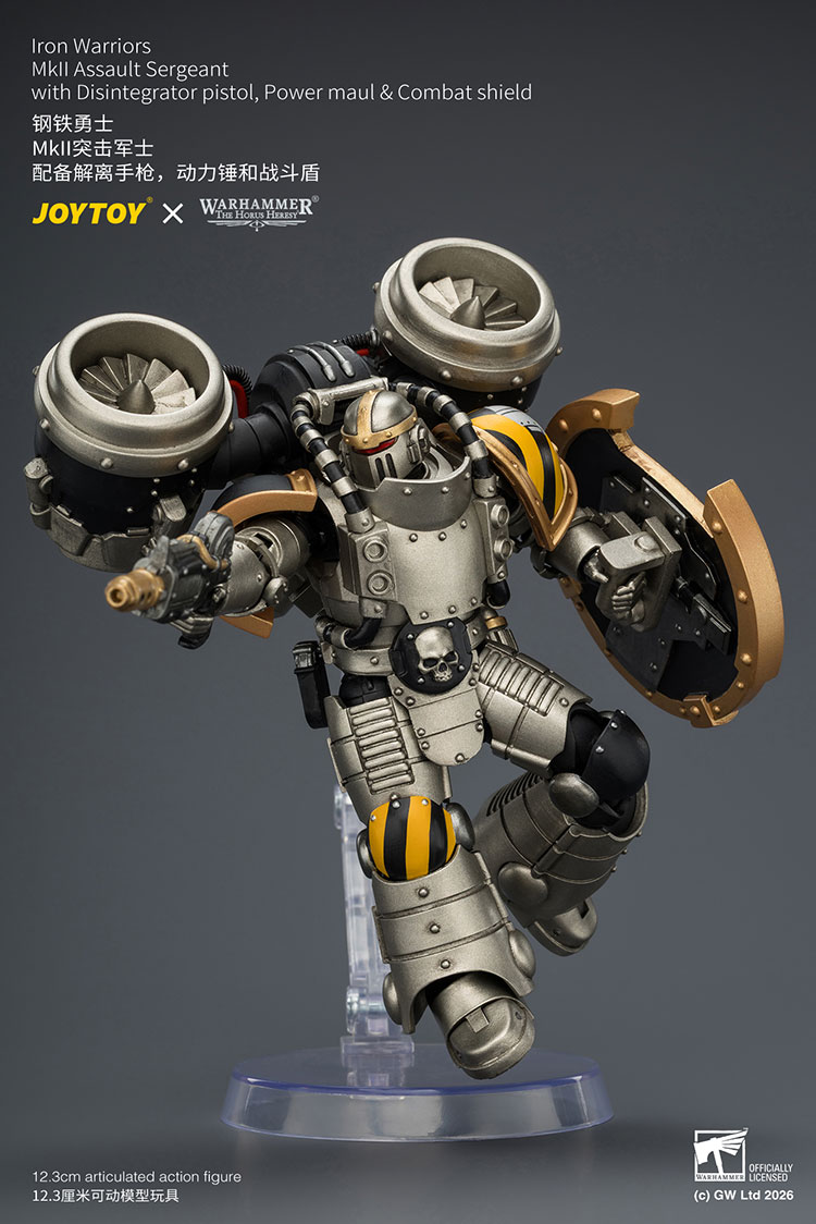 Iron Warriors MkII Assault Sergeant with Disintegrator pistol, Power maul & Combat shield - view 14