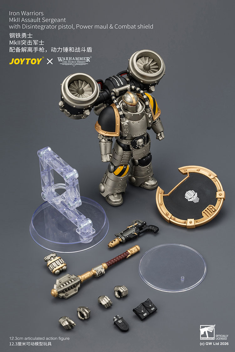 Iron Warriors MkII Assault Sergeant with Disintegrator pistol, Power maul & Combat shield - view 16