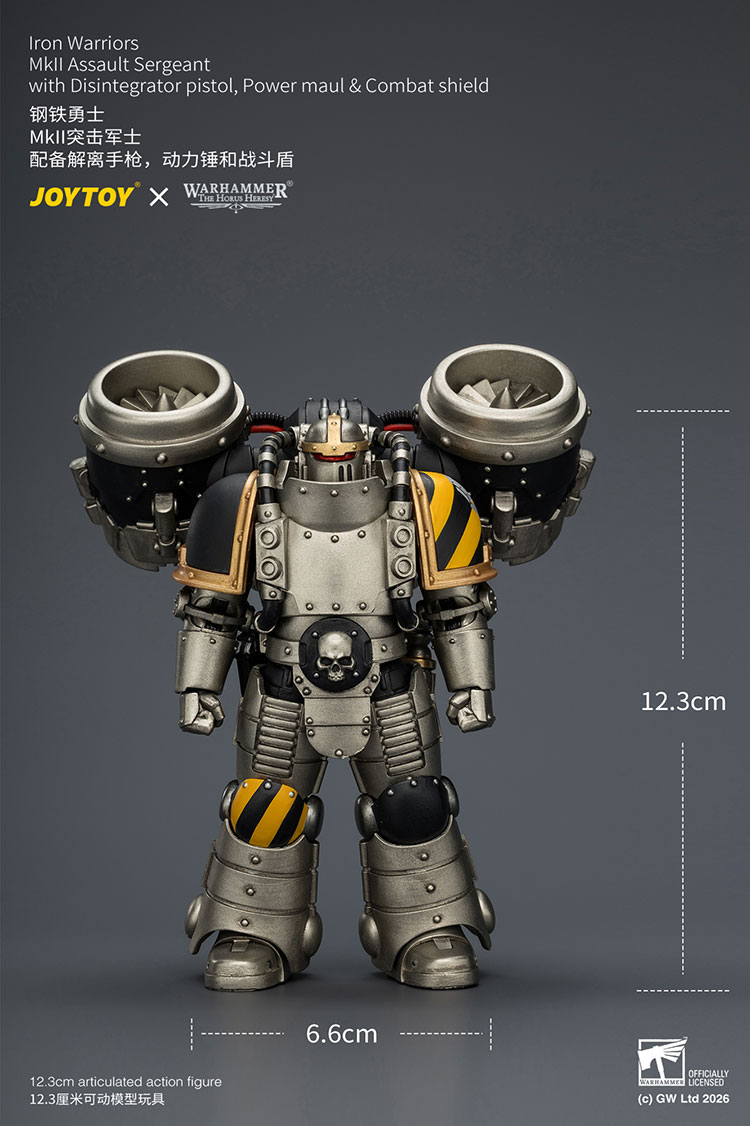 Iron Warriors MkII Assault Sergeant with Disintegrator pistol, Power maul & Combat shield - view 15