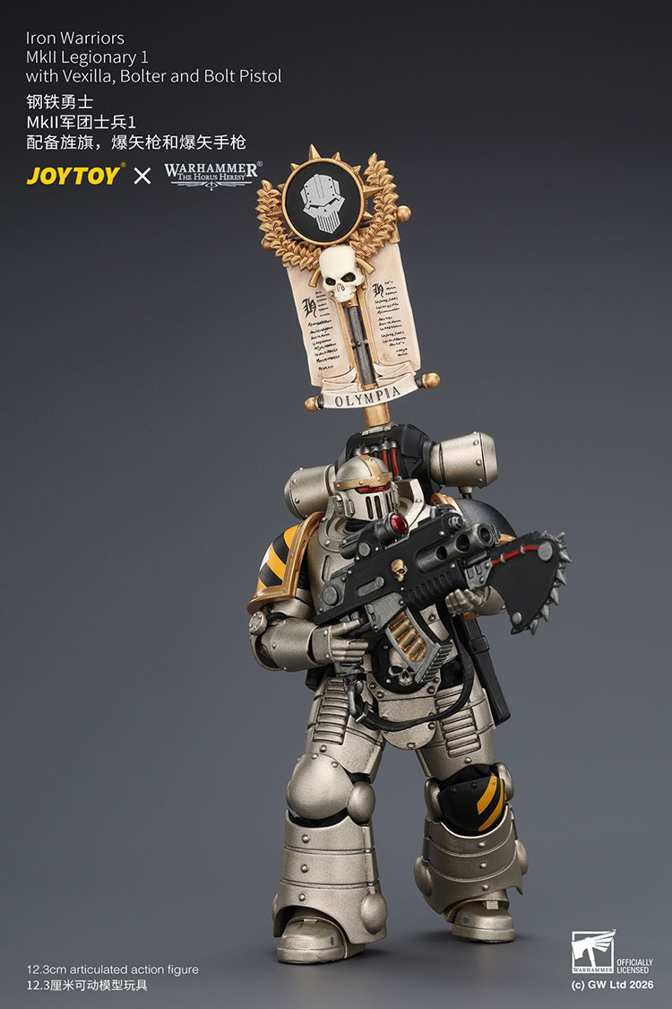 Iron Warriors MkII Legionary1 with Vexilla, Bolter and Bolt Pistol - view 12