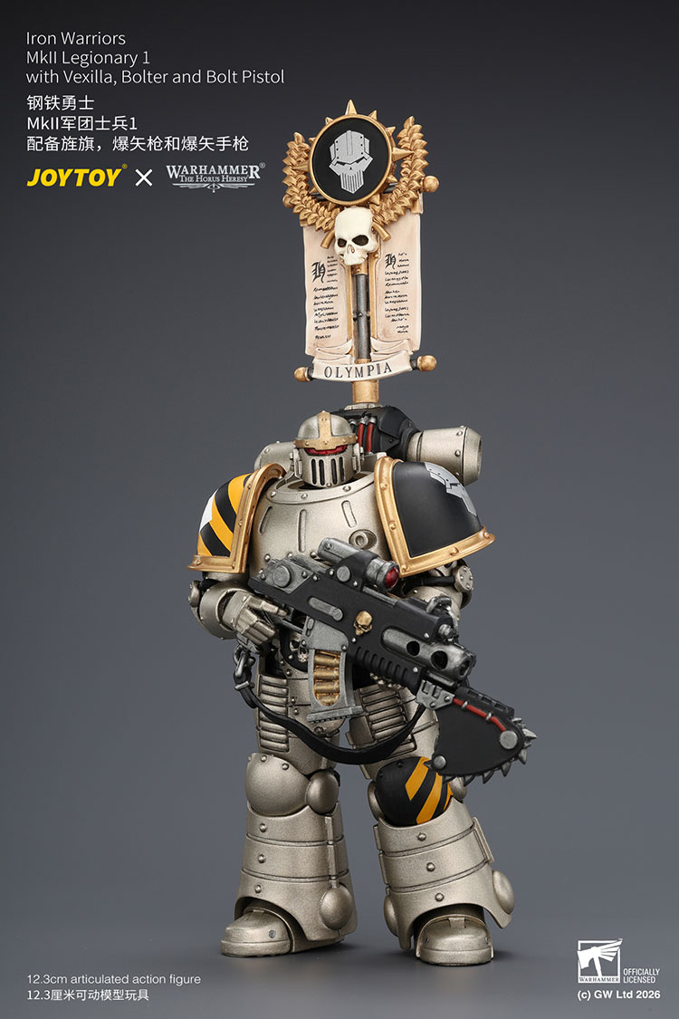 Iron Warriors MkII Legionary1 with Vexilla, Bolter and Bolt Pistol - view 7