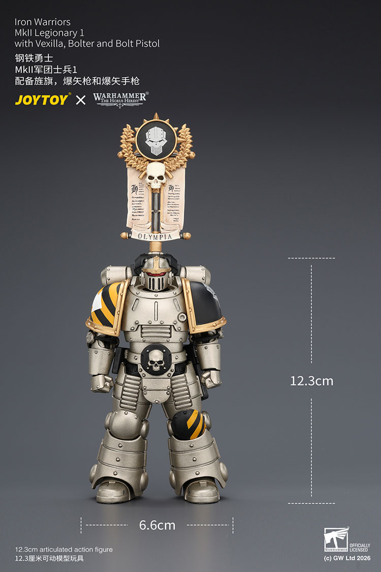 Iron Warriors MkII Legionary1 with Vexilla, Bolter and Bolt Pistol - view 13