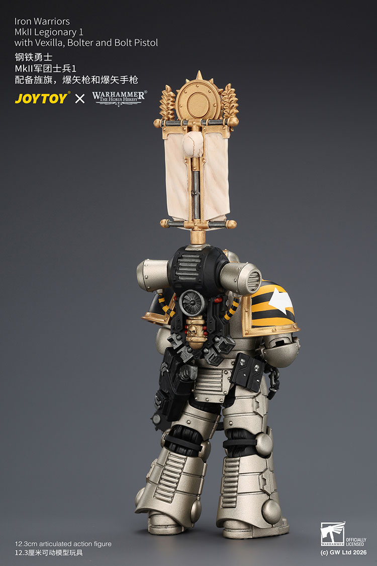 Iron Warriors MkII Legionary1 with Vexilla, Bolter and Bolt Pistol - view 8