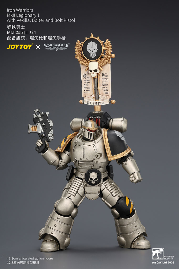 Iron Warriors MkII Legionary1 with Vexilla, Bolter and Bolt Pistol - view 10