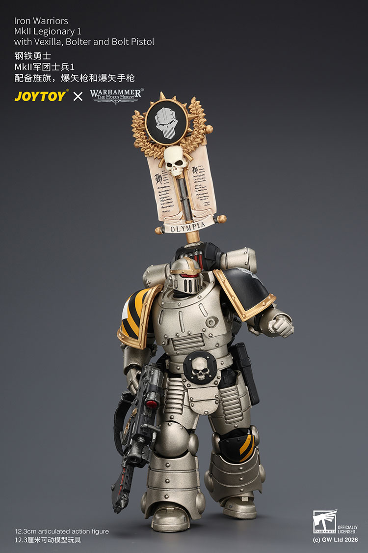 Iron Warriors MkII Legionary1 with Vexilla, Bolter and Bolt Pistol - view 11