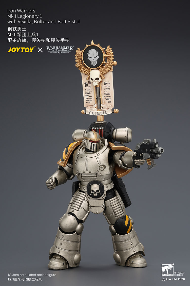 Iron Warriors MkII Legionary1 with Vexilla, Bolter and Bolt Pistol - view 9