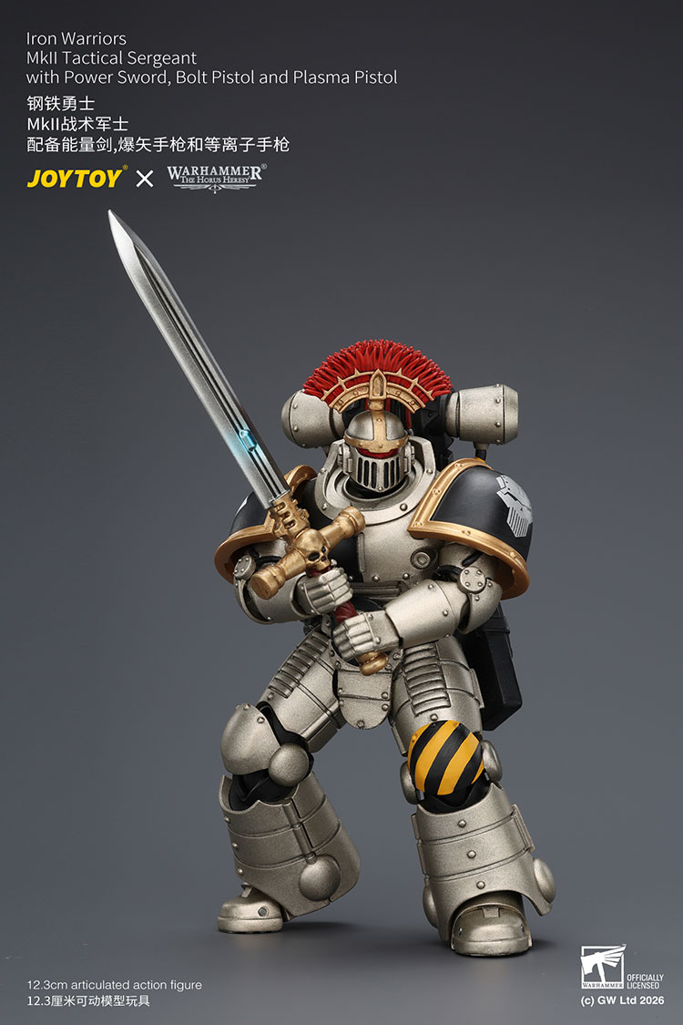 Iron Warriors Mkll Tactical Sergeant with Power Sword, Bolt Pistol and Plasma Pistol - view 9