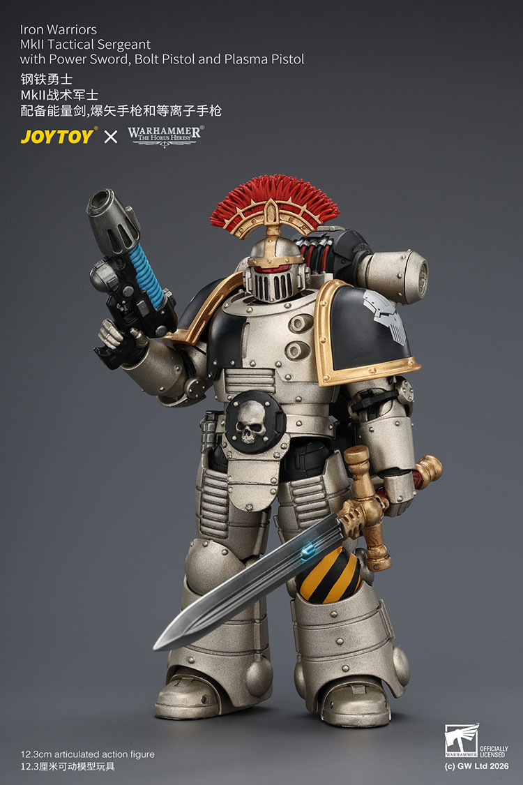 Iron Warriors Mkll Tactical Sergeant with Power Sword, Bolt Pistol and Plasma Pistol - view 7