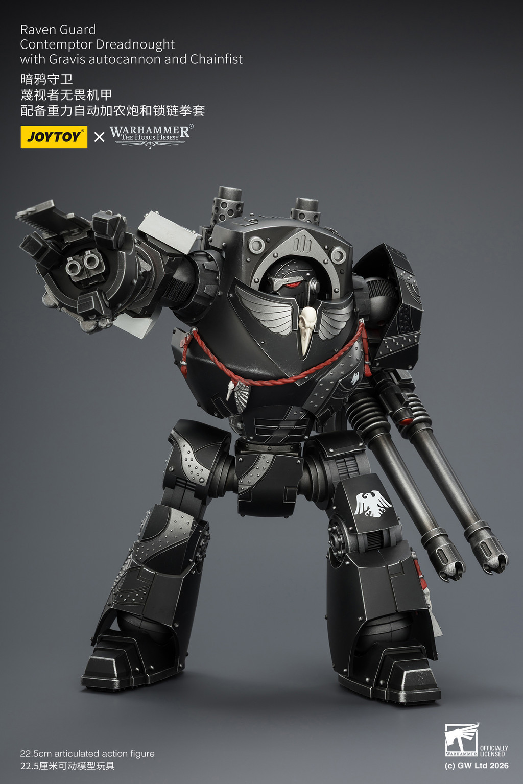 Raven Guard Contemptor Dreadnought with Gravis autocannon and Chainfist - view 14