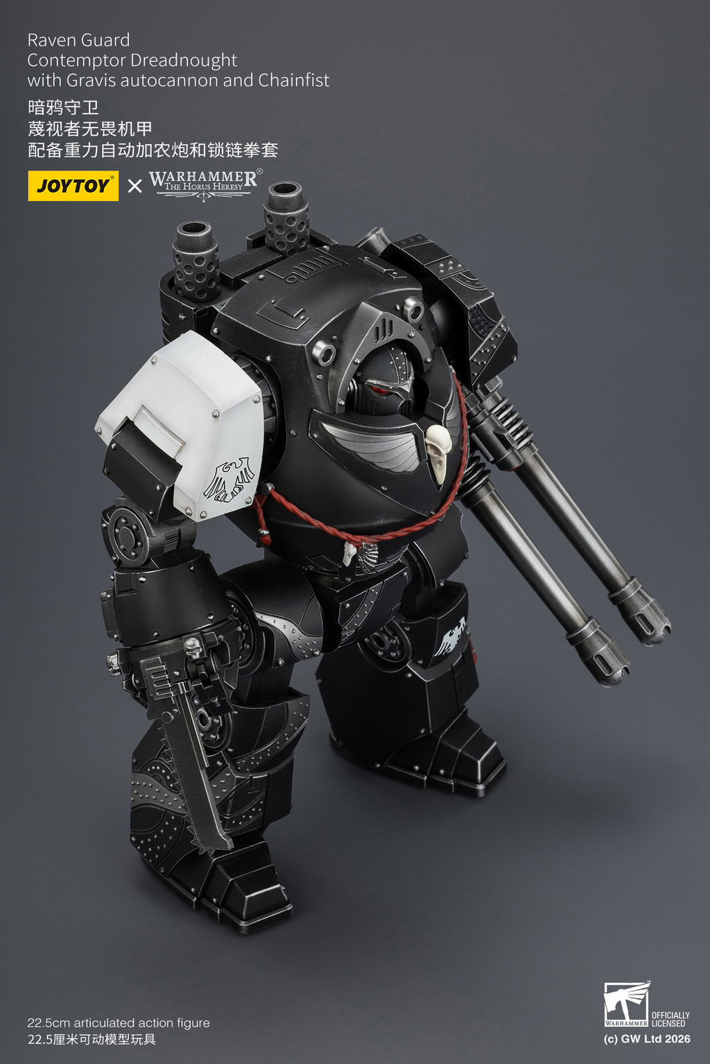 Raven Guard Contemptor Dreadnought with Gravis autocannon and Chainfist - view 17