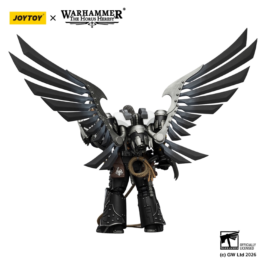 Raven Guard Corvus Corax, Primarch of the XIX Legion with artificer-crafted lightning talons, archaeotech pistols, and whip - view 3