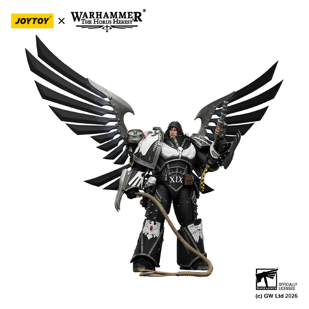 Raven Guard Corvus Corax, Primarch of the XIX Legion with artificer-crafted lightning talons, archaeotech pistols, and whip - view 4