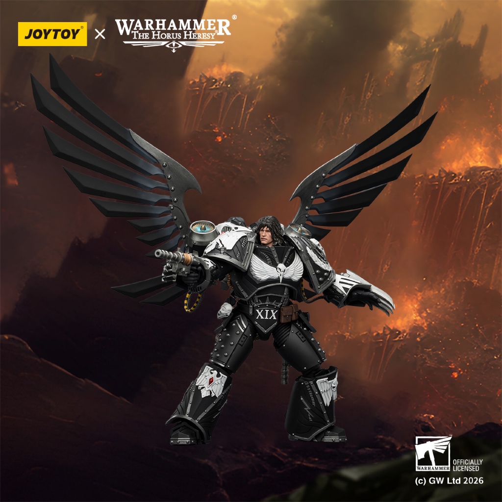 Raven Guard Corvus Corax, Primarch of the XIX Legion with artificer-crafted lightning talons, archaeotech pistols, and whip - main product image