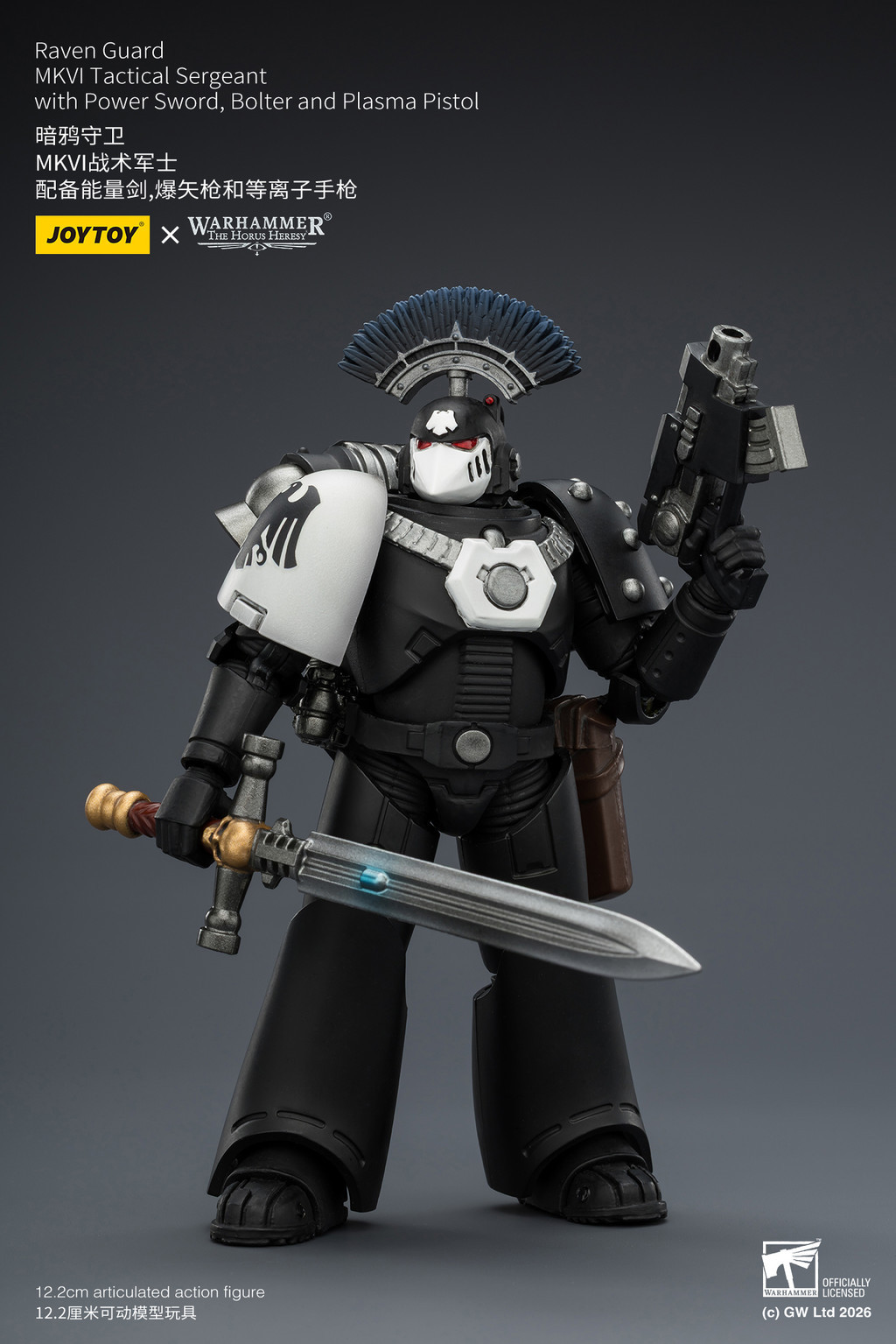 Raven Guard MkVI Tactical Sergeant with Power Sword, Bolter and Plasma Pistol - view 10