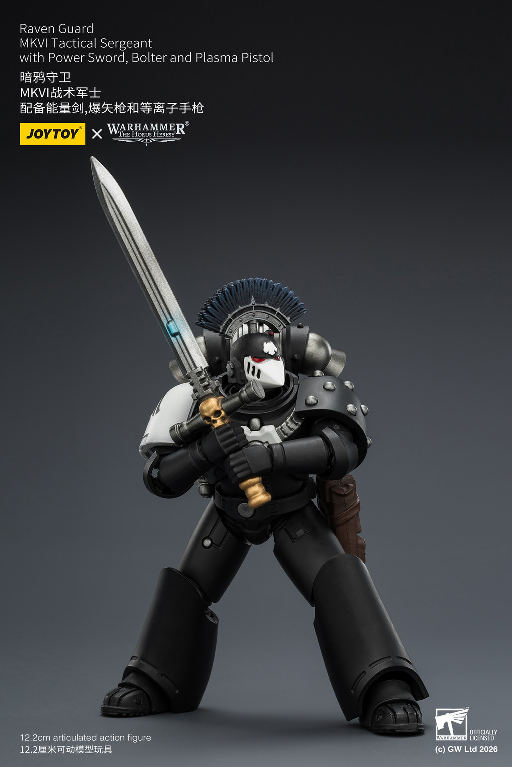 Raven Guard MkVI Tactical Sergeant with Power Sword, Bolter and Plasma Pistol - view 12