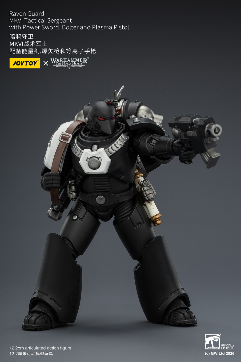 Raven Guard MkVI Tactical Sergeant with Power Sword, Bolter and Plasma Pistol - view 17