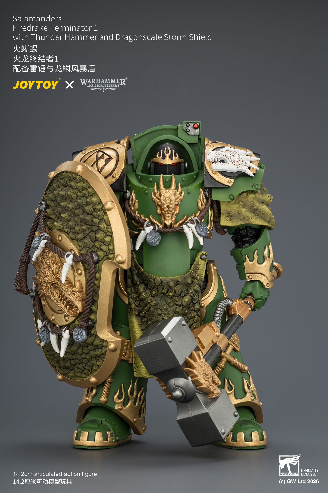 Salamanders Firedrake Terminator 1 with Thunder Hammer and Dragonscale Storm Shield - view 9