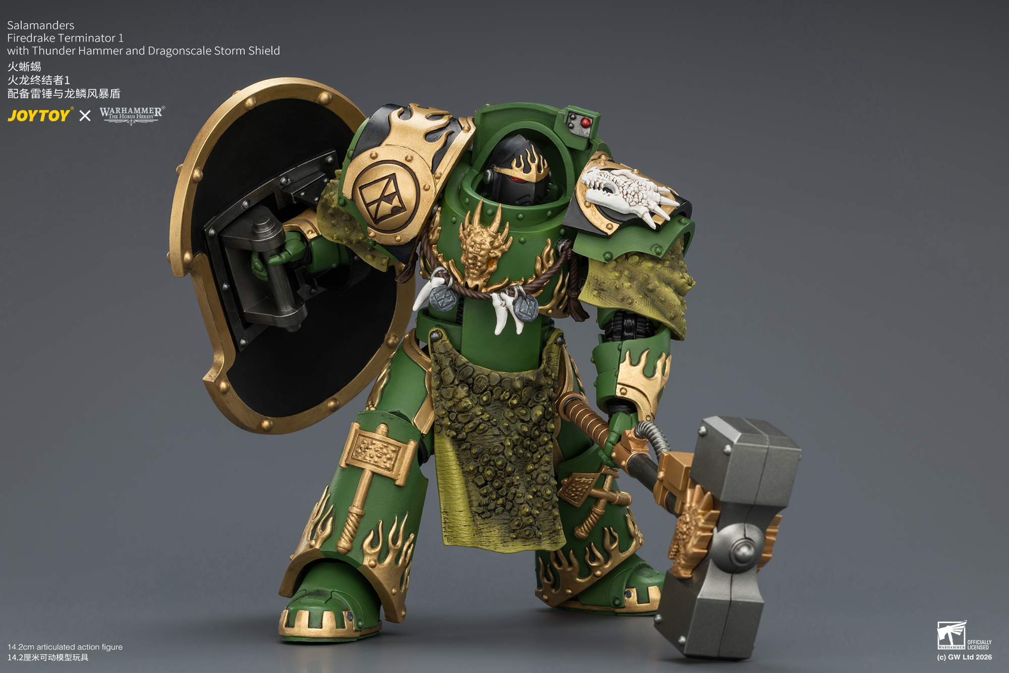 Salamanders Firedrake Terminator 1 with Thunder Hammer and Dragonscale Storm Shield - view 14