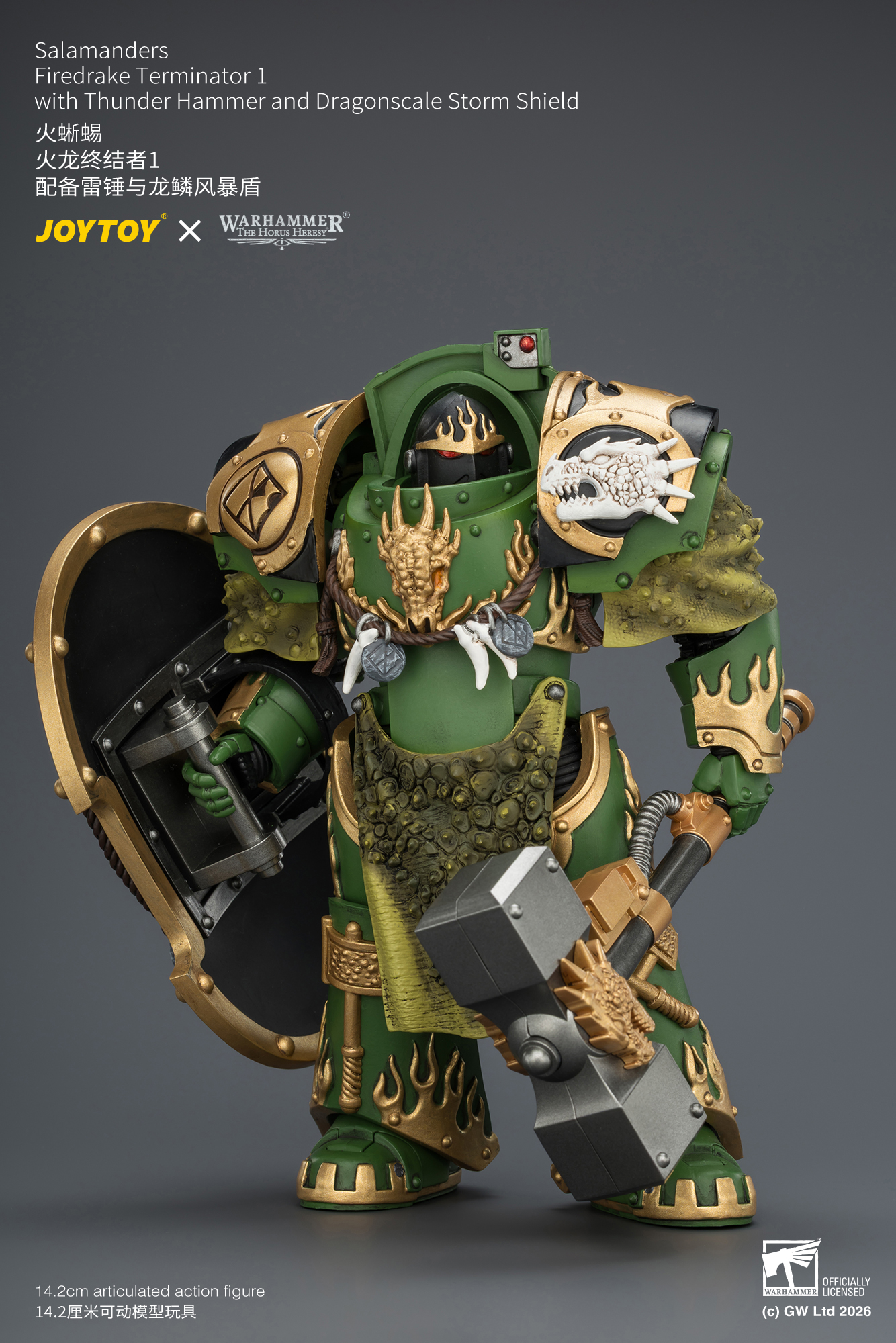 Salamanders Firedrake Terminator 1 with Thunder Hammer and Dragonscale Storm Shield - view 10