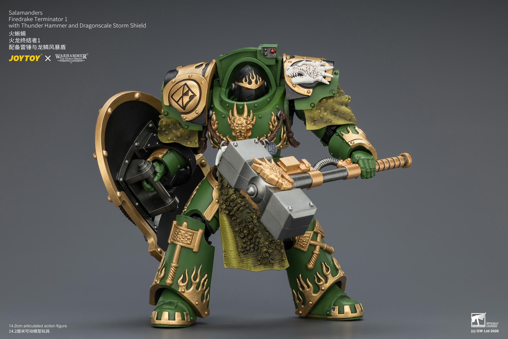 Salamanders Firedrake Terminator 1 with Thunder Hammer and Dragonscale Storm Shield - view 15