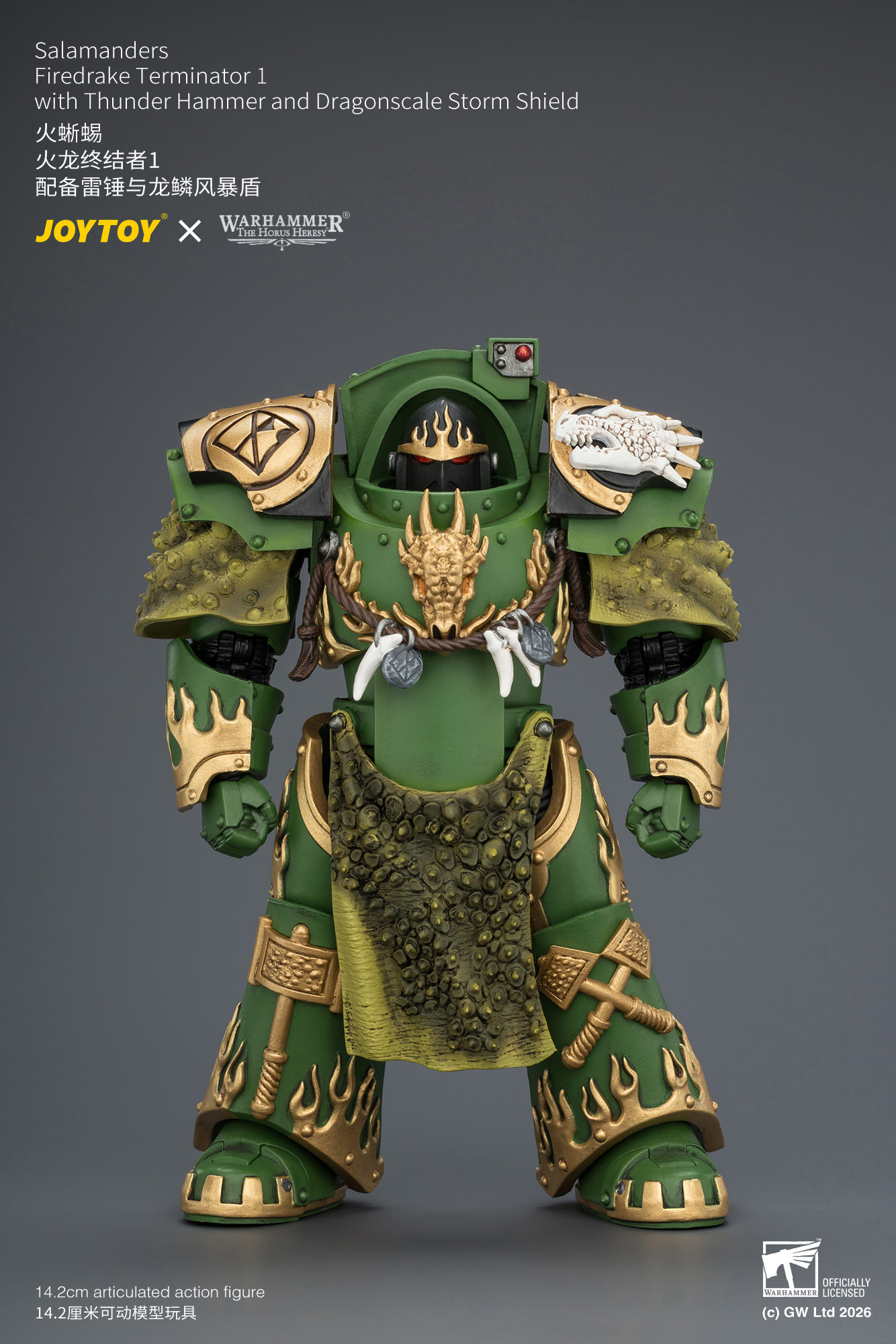 Salamanders Firedrake Terminator 1 with Thunder Hammer and Dragonscale Storm Shield - view 8