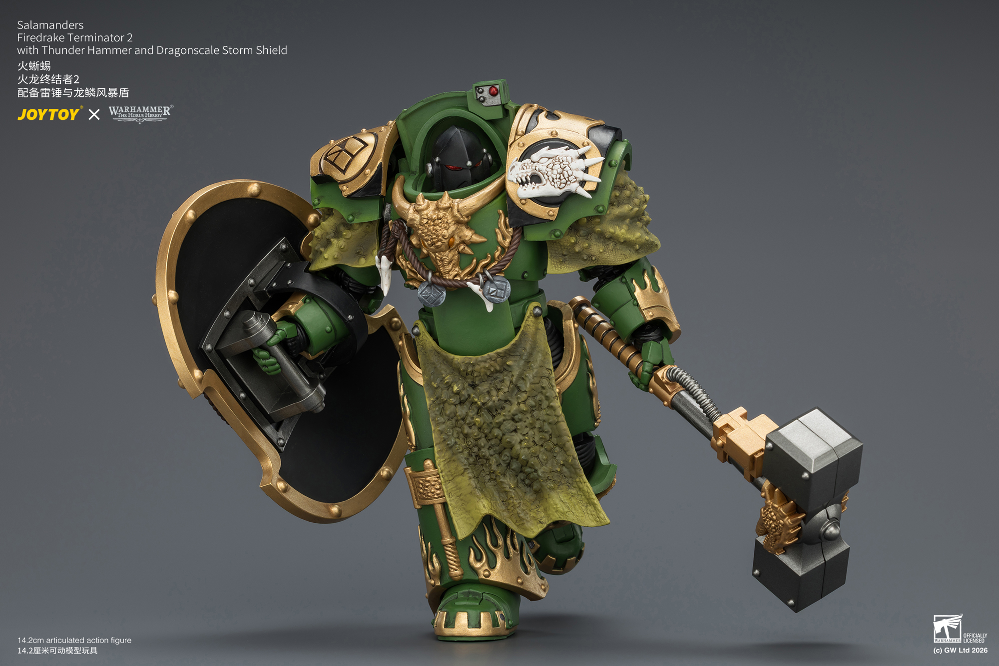 Salamanders Firedrake Terminator 2 with Thunder Hammer and Dragonscale Storm Shield - view 14