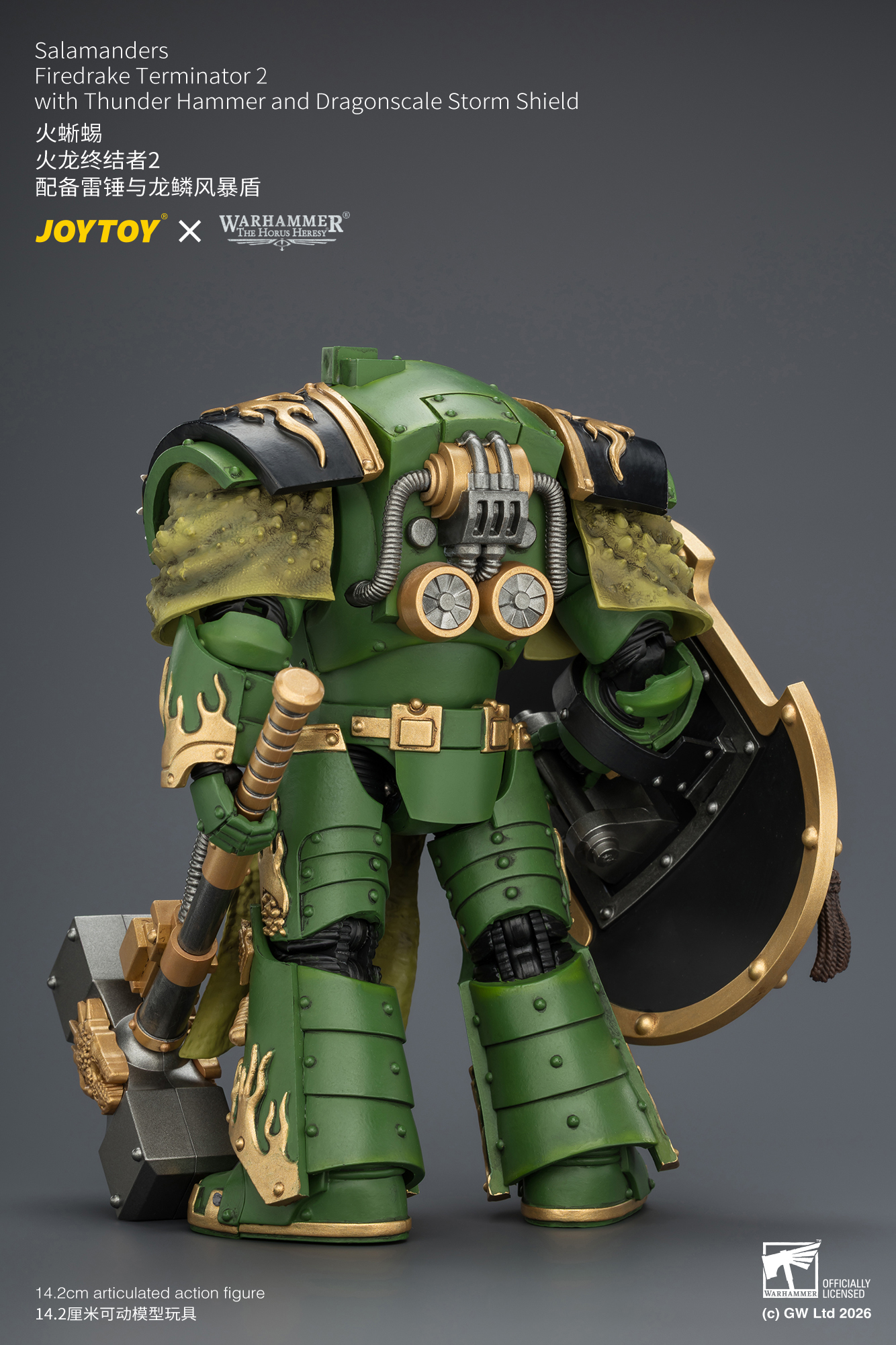 Salamanders Firedrake Terminator 2 with Thunder Hammer and Dragonscale Storm Shield - view 10