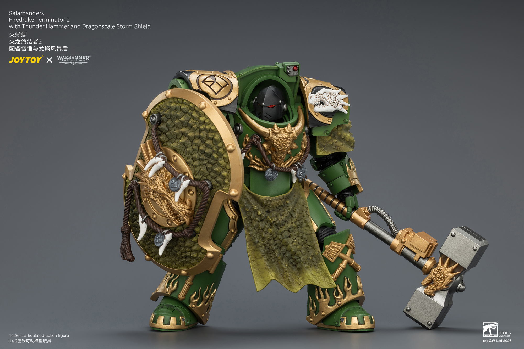 Salamanders Firedrake Terminator 2 with Thunder Hammer and Dragonscale Storm Shield - view 11