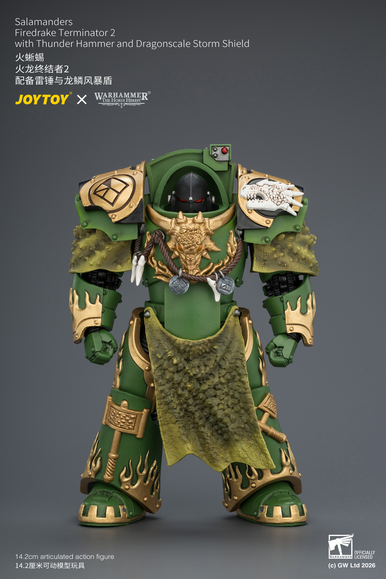 Salamanders Firedrake Terminator 2 with Thunder Hammer and Dragonscale Storm Shield - view 8