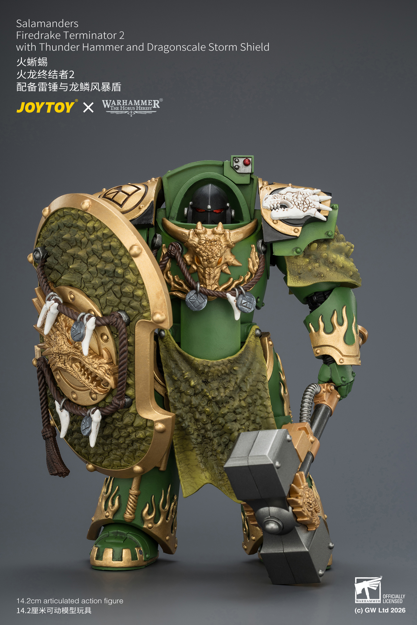 Salamanders Firedrake Terminator 2 with Thunder Hammer and Dragonscale Storm Shield - view 9