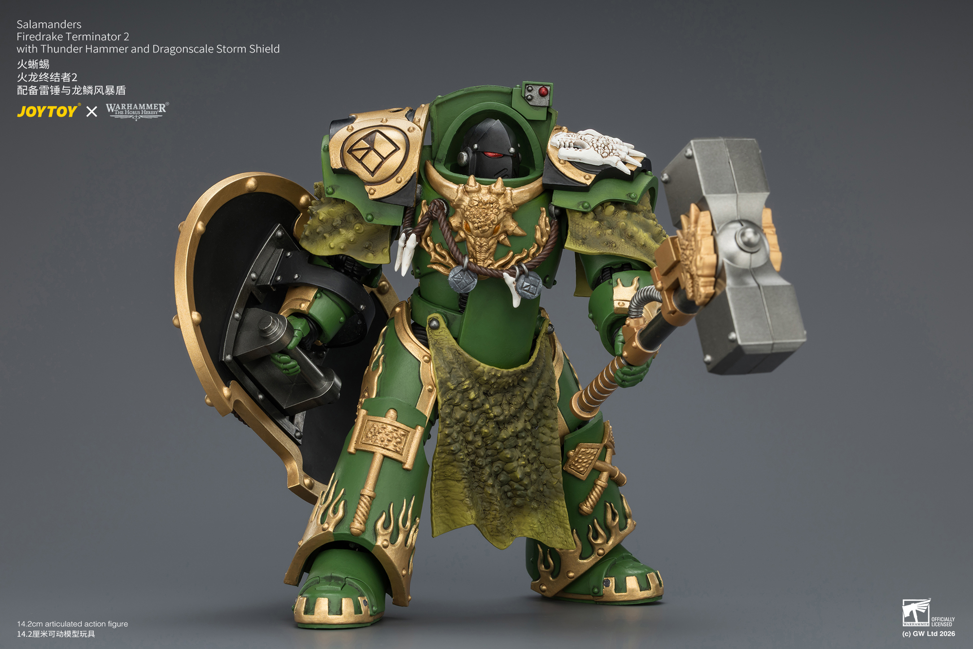 Salamanders Firedrake Terminator 2 with Thunder Hammer and Dragonscale Storm Shield - view 16