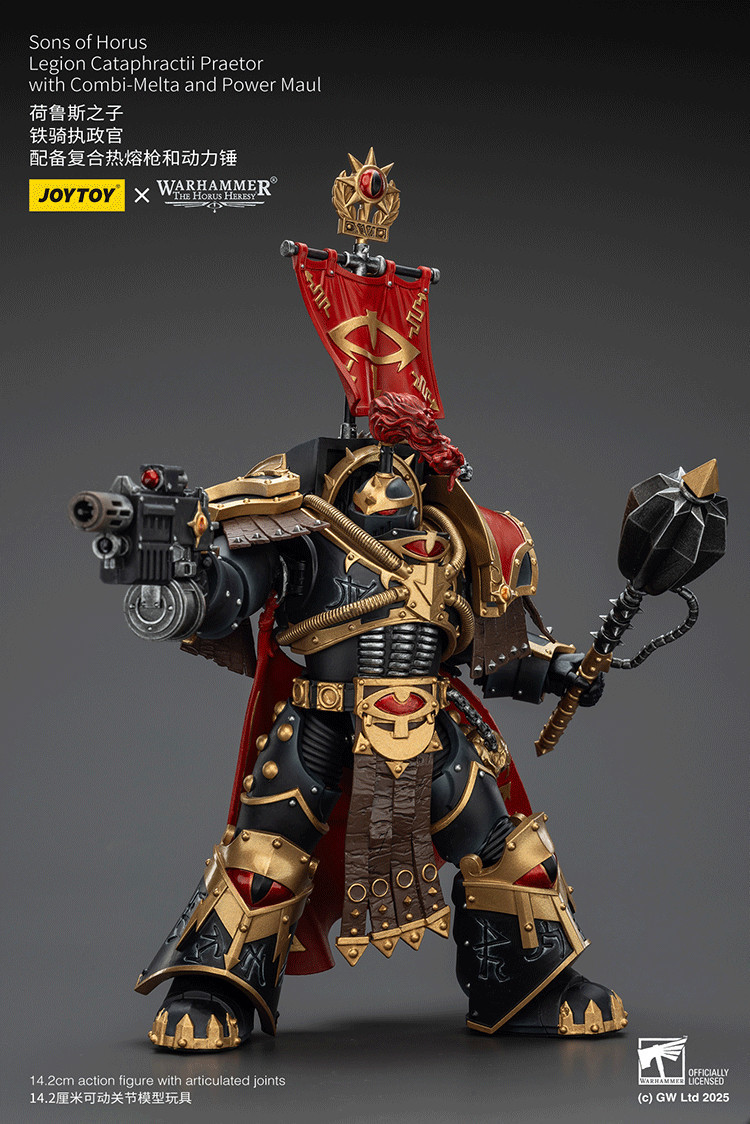 Sons of Horus Legion Cataphractii Praetor with Combi-Melta and Power Maul - view 12