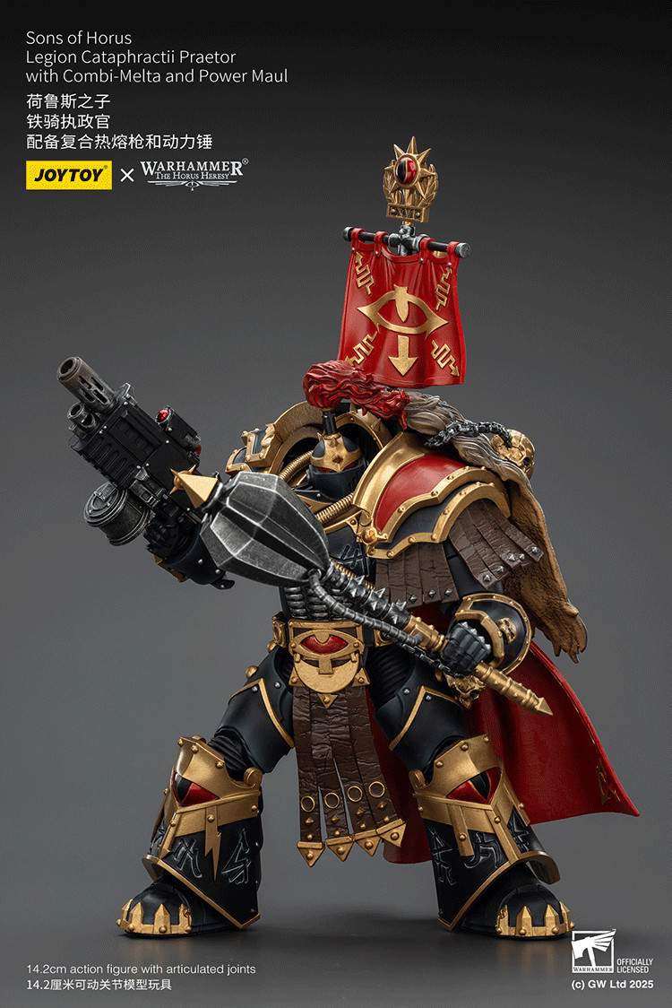 Sons of Horus Legion Cataphractii Praetor with Combi-Melta and Power Maul - view 13
