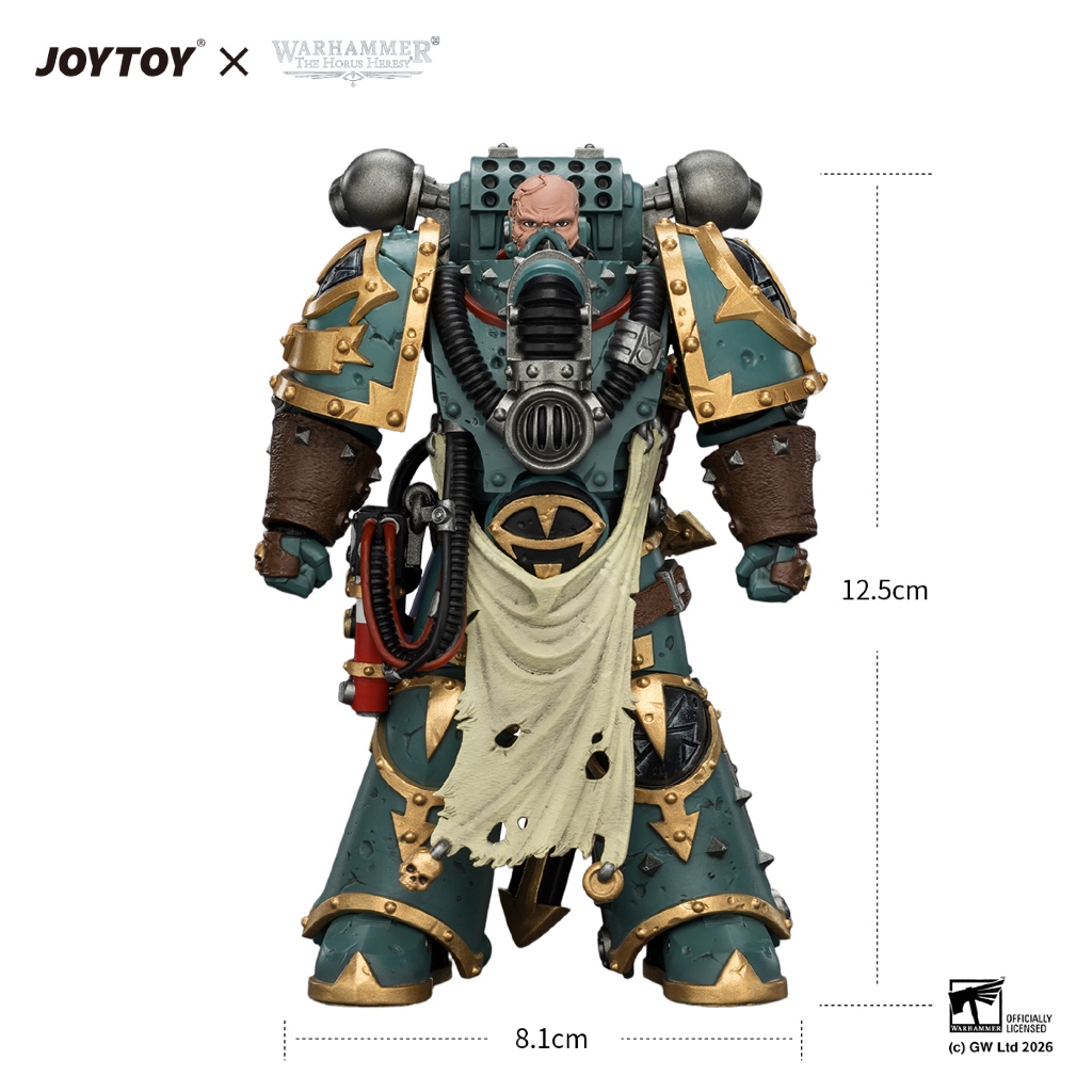 Sons of Horus Maloghurst the Twisted, the Warmaster's Equerry with Legion Standard and Banestrike Bolter - view 7