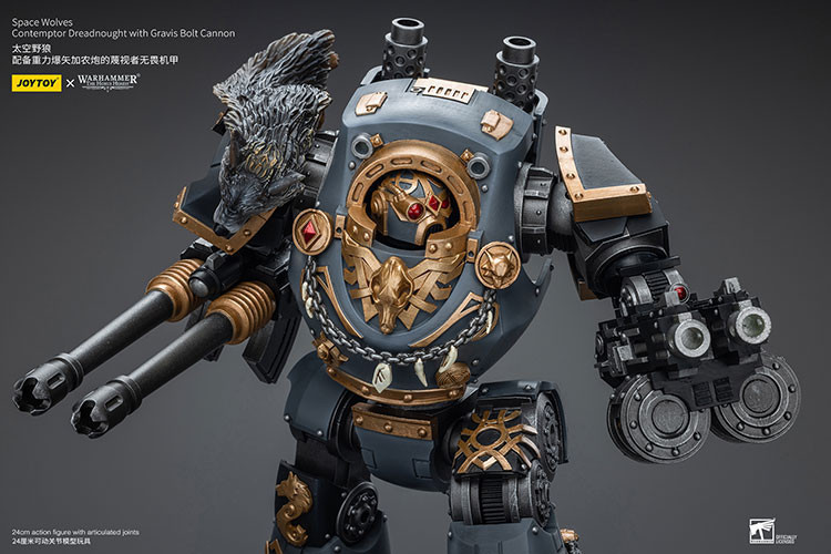 Space Wolves Contemptor Dreadnought with Gravis Bolt Cannon - view 17