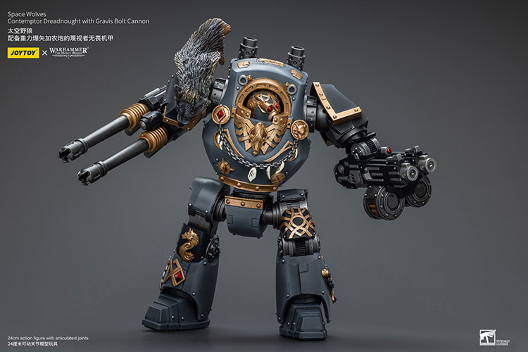 Space Wolves Contemptor Dreadnought with Gravis Bolt Cannon - view 14