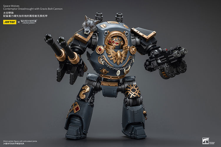 Space Wolves Contemptor Dreadnought with Gravis Bolt Cannon - view 11