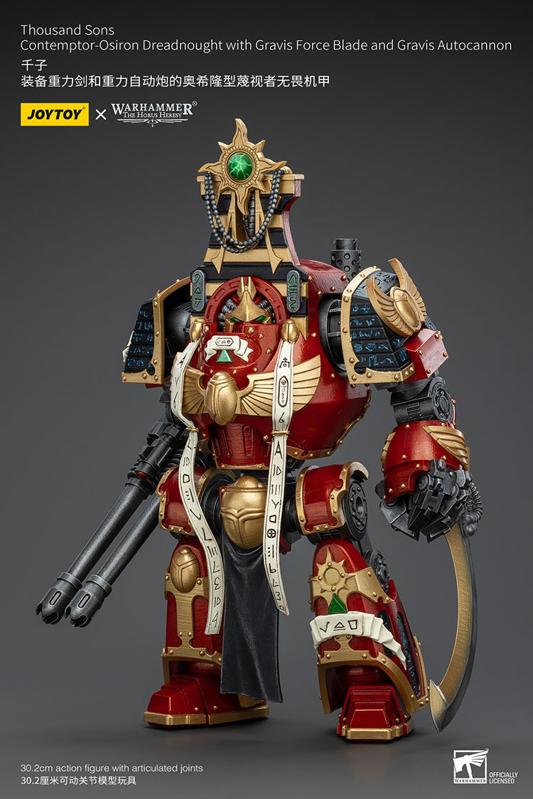 Thousand Sons Contemptor-Osiron Dreadnought With Gravis Force Blade And Gravis Autocannon - view 8
