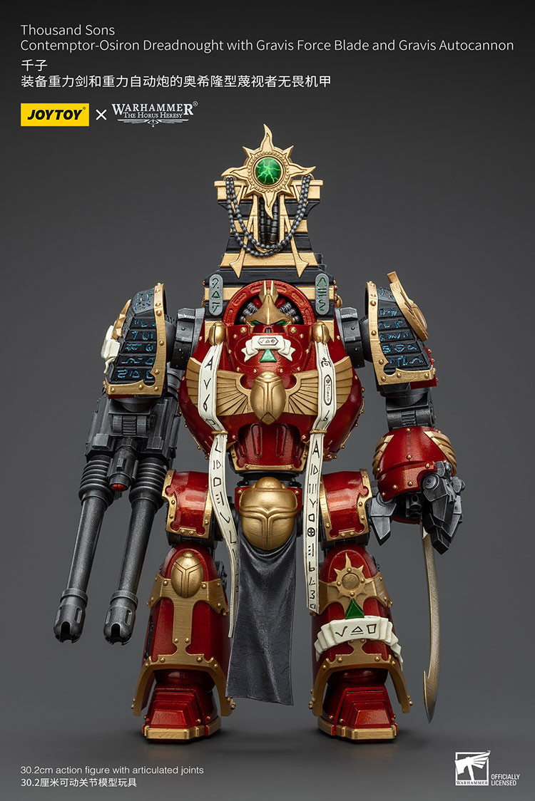 Thousand Sons Contemptor-Osiron Dreadnought With Gravis Force Blade And Gravis Autocannon - view 7