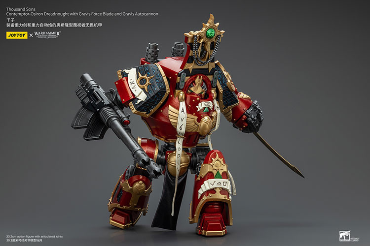 Thousand Sons Contemptor-Osiron Dreadnought With Gravis Force Blade And Gravis Autocannon - view 11