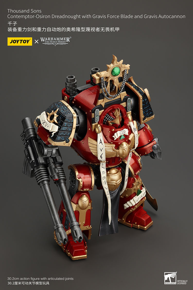 Thousand Sons Contemptor-Osiron Dreadnought With Gravis Force Blade And Gravis Autocannon - view 16