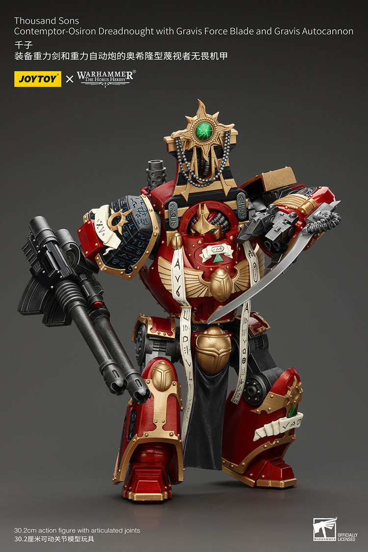 Thousand Sons Contemptor-Osiron Dreadnought With Gravis Force Blade And Gravis Autocannon - view 15