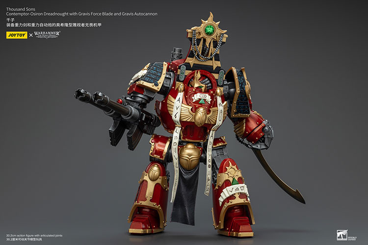 Thousand Sons Contemptor-Osiron Dreadnought With Gravis Force Blade And Gravis Autocannon - view 12
