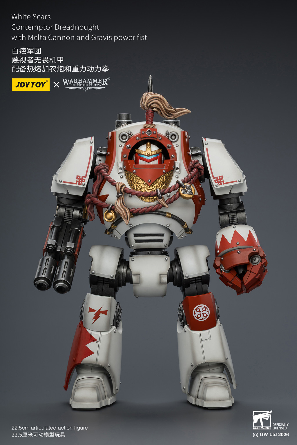 White Scars Contemptor Dreadnought with Melta Cannon and Gravis power fist - view 7