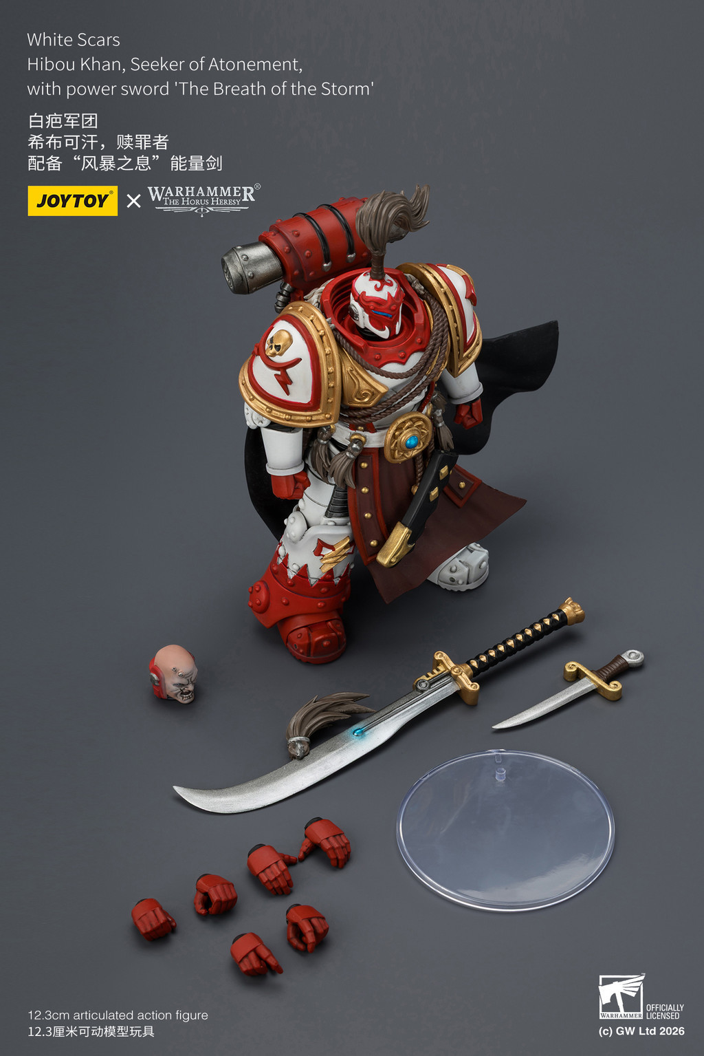 White Scars Hibou Khan, Seeker of Atonement, with powersword’‘The Breath of theStorm’ - view 17